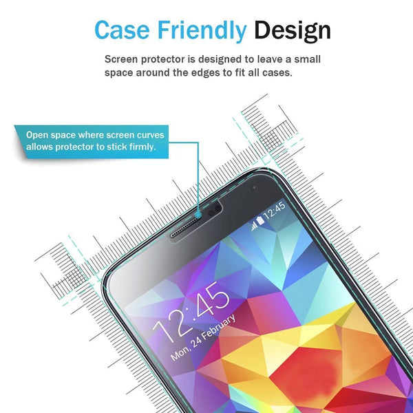Samsung Galaxy S5 Screen Protector, LK Tempered Glass with Lifetime Replacement Warranty