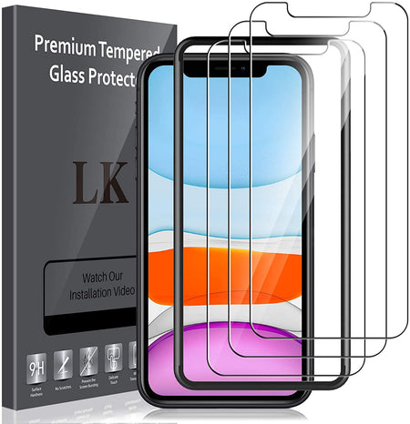 LK Screen Protector Tempered Glass, Easy Installation Tray, HD Transparent, Bubble Free-clear