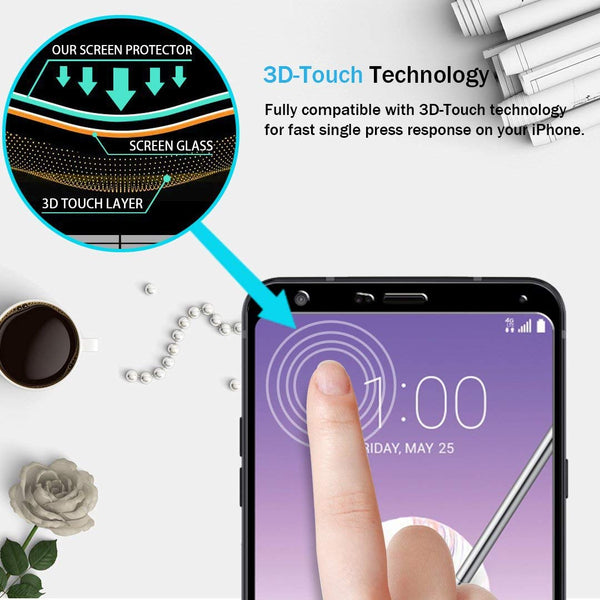 [2 Pack] LK for LG Stylo 4 Screen Protector, [Full Cover] Tempered Glass with Lifetime Replacement Warranty