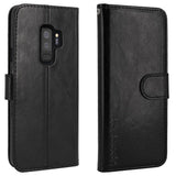 LK Luxury PU Leather Wallet Flip Protective Case Cover with Card Slots and Stand-Black